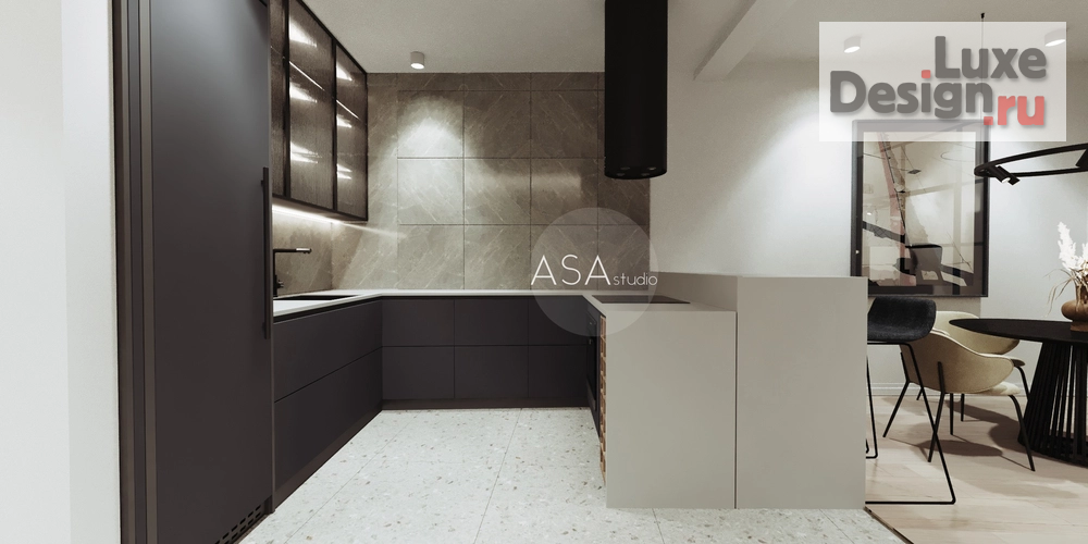 Дизайн интерьера трехкомнатной квартиры "Проект квартиры 96 кв.м. ЖК Акватория г. Геленджик Год завершения проекта: 2020 Стоимость проекта: 3 500 001 - 7 000 000 ₽ Страна: Россия" (фото 10)