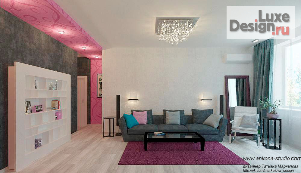 Дизайн интерьера двухкомнатной квартиры "двухкомнатная квартира для молодой пары" (фото 3)