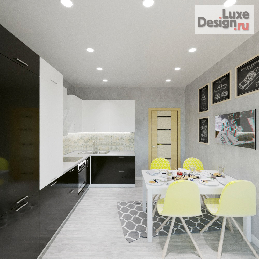 Дизайн интерьера двухкомнатной квартиры "Дизайн квартиры 67 кв.м" (фото 3)