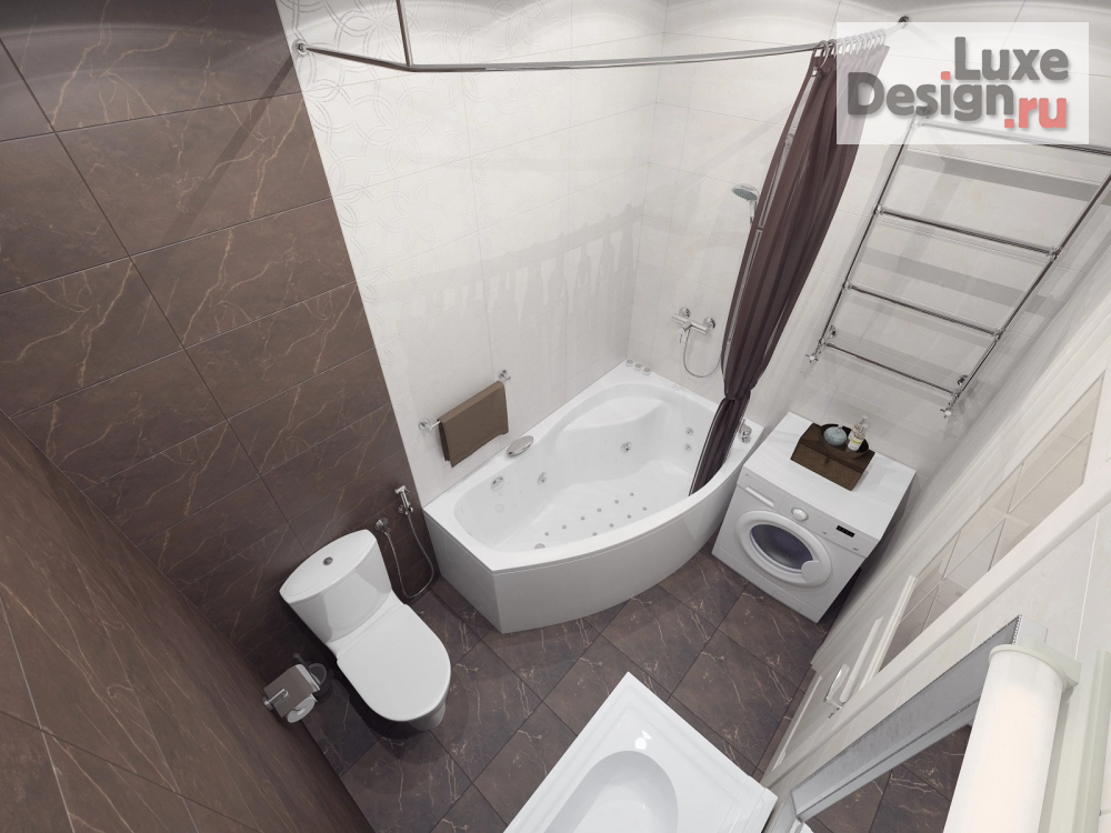 Дизайн интерьера двухкомнатной квартиры "Голубая кухня в купеческом квартале" (фото 13)