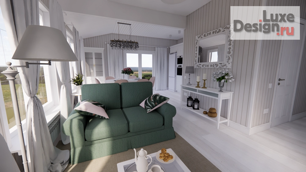 Дизайн интерьера частного дома "Лавандовое поле" (фото 1)