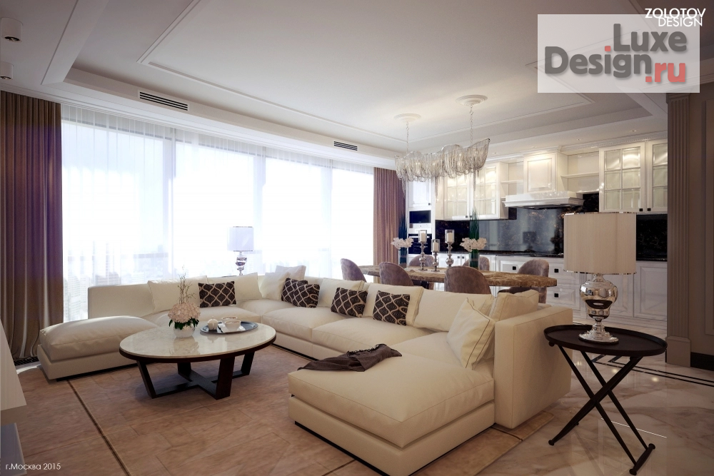Дизайн интерьера гостиной "Гостиная в стиле ар-деко" (фото 1)