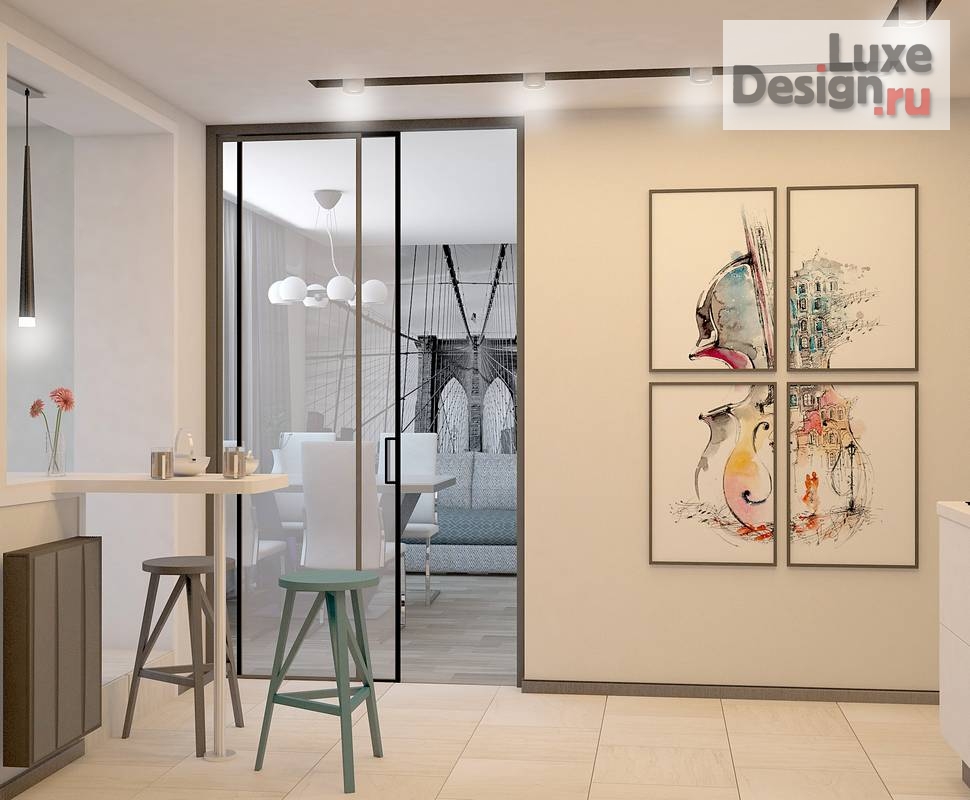 Дизайн интерьера трехкомнатной квартиры "Интерьер трехкомнатной квартиры, ул. Левобережная" (фото 4)