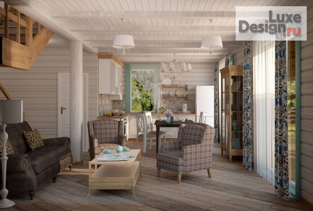 Дизайн интерьера загородного дома "Проект интерьера загородного дома, д. Хабарское" (фото 3)