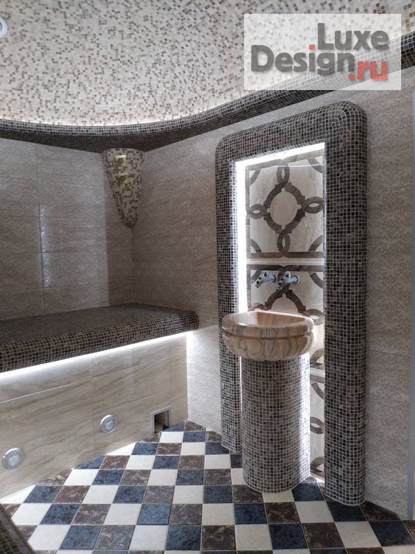 Дизайн интерьера загородного дома "Бассейн с хамамом в частном загородном доме (фото), Балахнинский район" (фото 15)