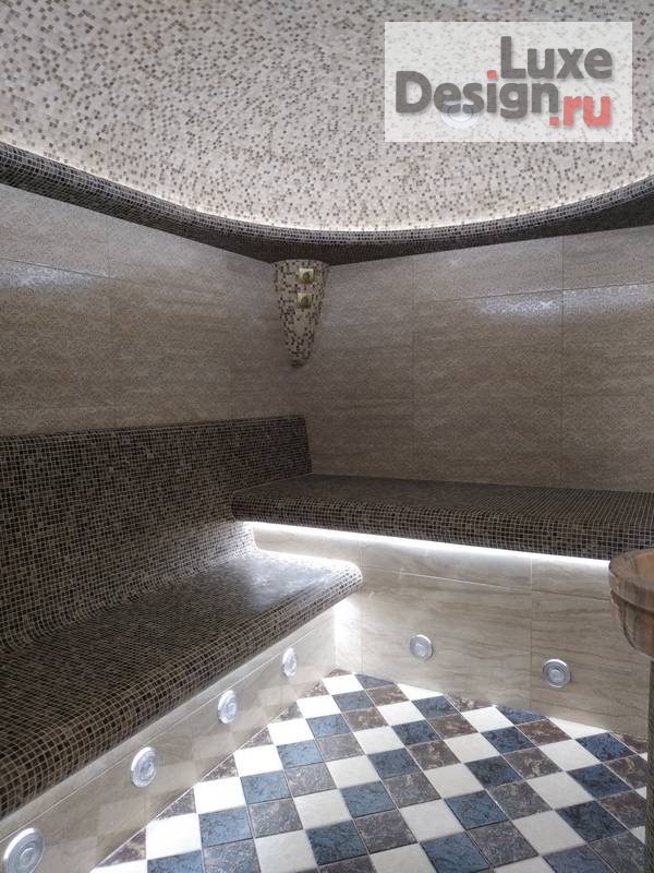 Дизайн интерьера загородного дома "Бассейн с хамамом в частном загородном доме (фото), Балахнинский район" (фото 16)