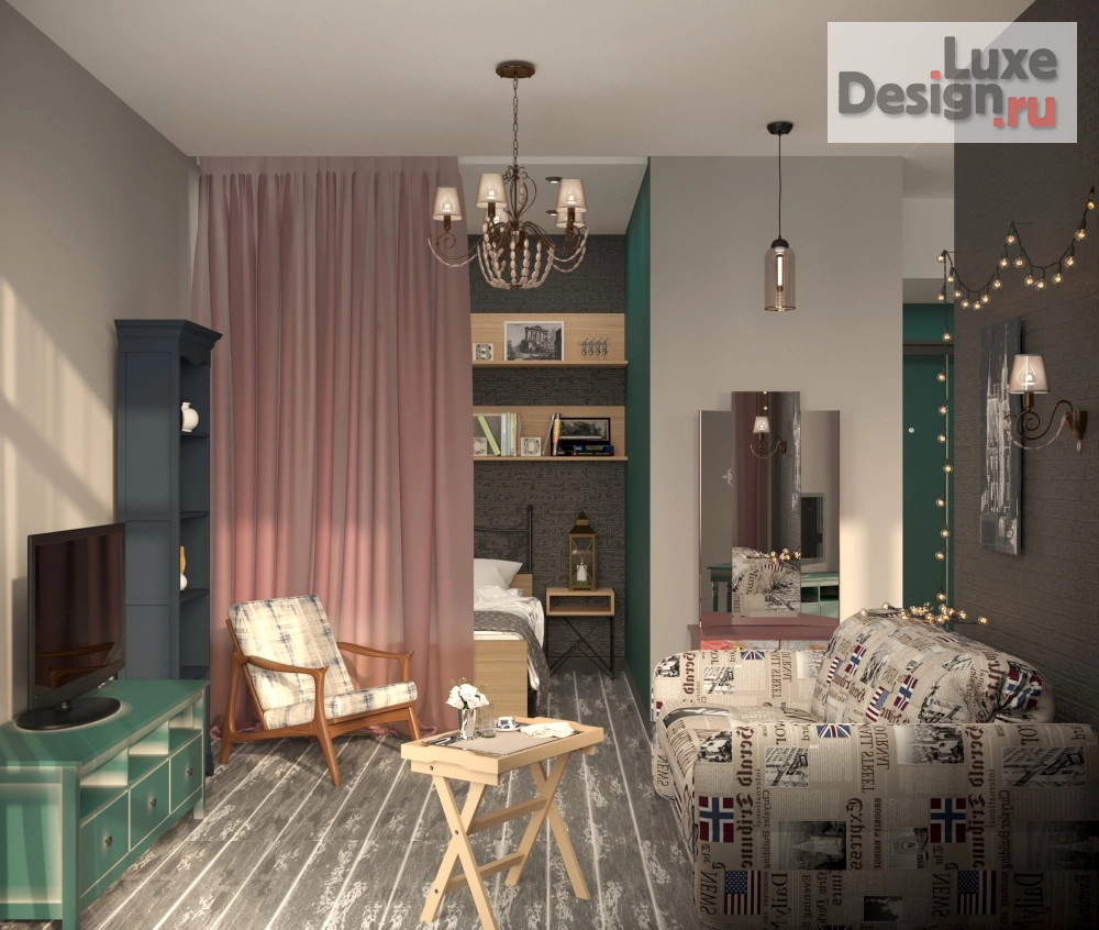 Дизайн интерьера квартиры студии "Проект квартиры-студии из бабушкиной квартиры" (фото 1)