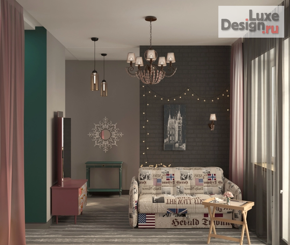 Дизайн интерьера квартиры студии "Проект квартиры-студии из бабушкиной квартиры" (фото 2)