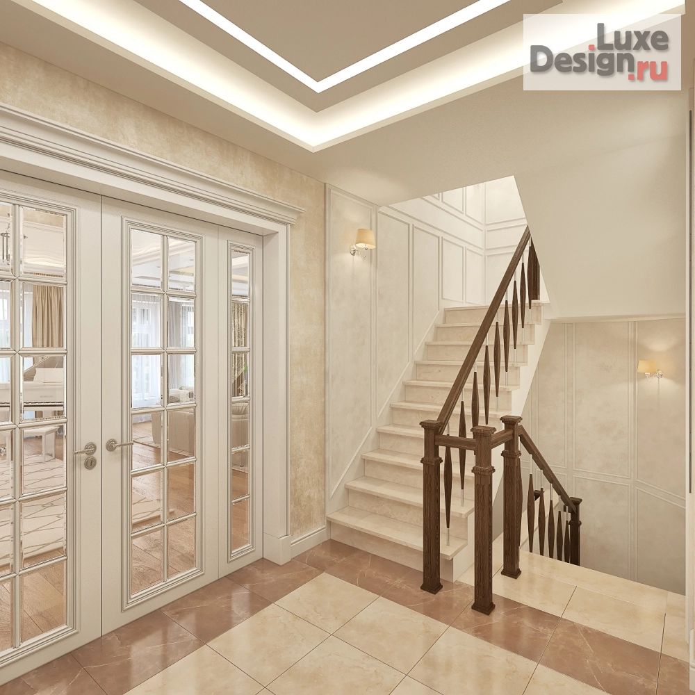 Дизайн интерьера коттеджа "Проект коттеджа в неоклассическом стиле. " (фото 12)