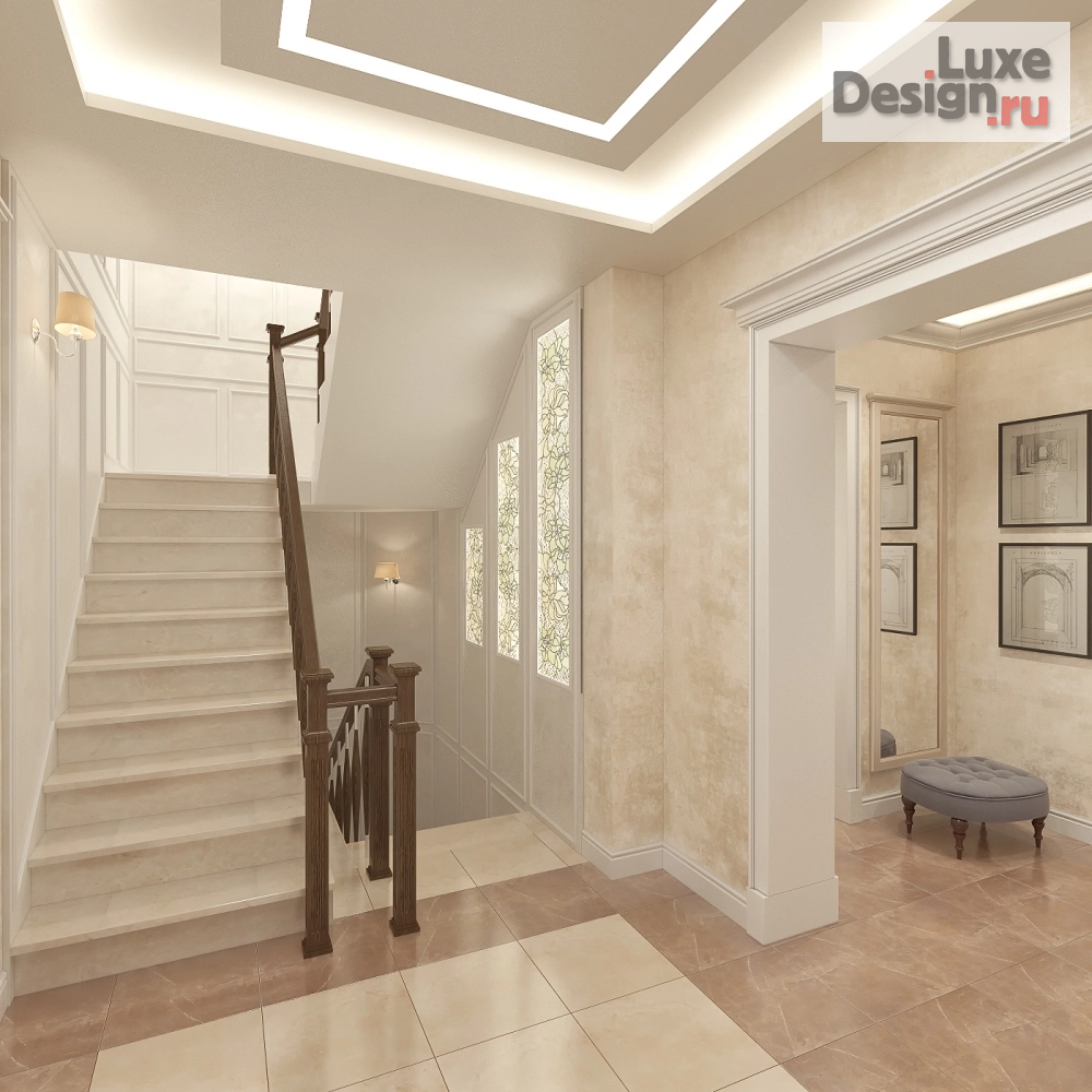 Дизайн интерьера коттеджа "Проект коттеджа в неоклассическом стиле. " (фото 13)