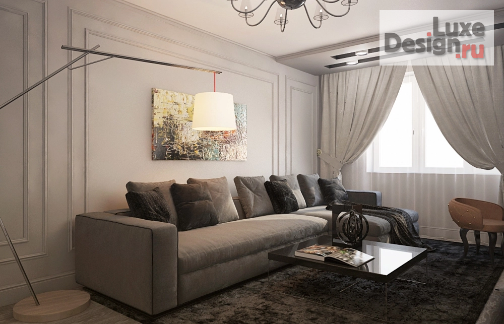 Дизайн интерьера квартиры "ИНТЕРЬЕР  КВАРТИРЫ  50 кв.м  ЖК «Аквамарин»  Август  2018" (фото 1)