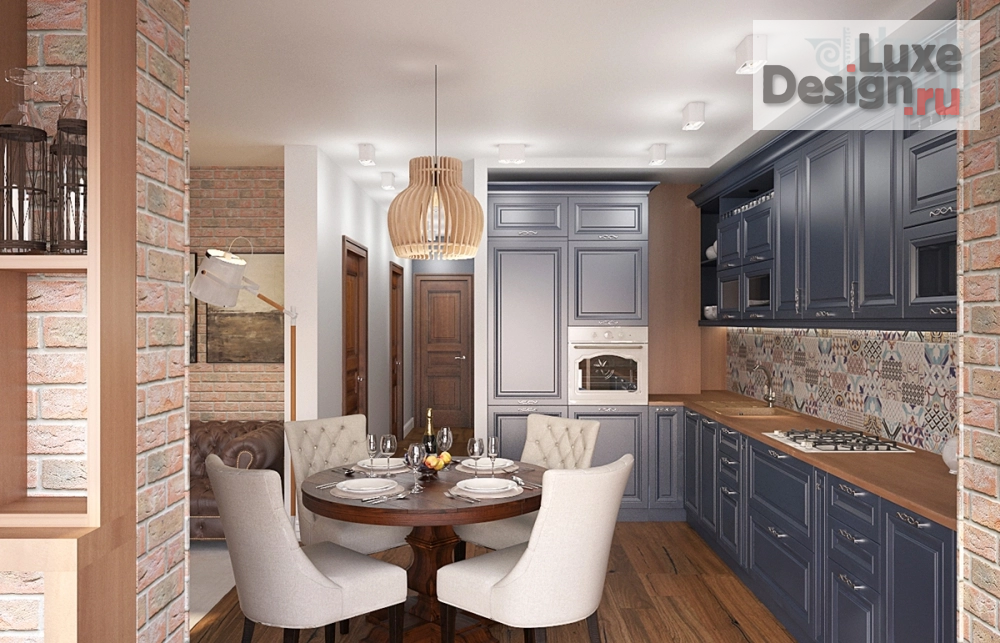 Дизайн интерьера четырехкомнатной квартиры "Интерьер квартиры в Нижнем Новгороде, 109кв.м., Сентябрь 2018" (фото 3)