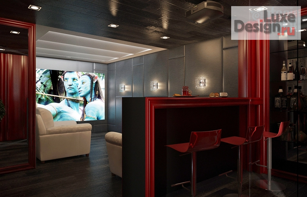 Дизайн интерьера таунхауса "ИНТЕРЬЕР  КОТТЕДЖА  кинозал   34 кв.м.  Июнь  2016" (фото 6)