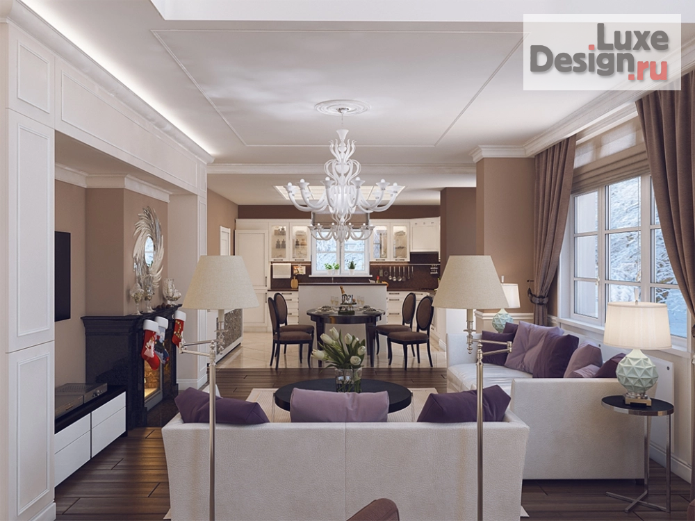 Дизайн интерьера коттеджа "Проекты коттеджей" (фото 2)