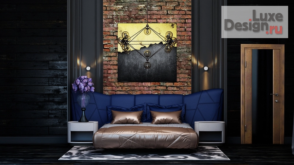 Дизайн интерьера коттеджа "Спальня" (фото 1)