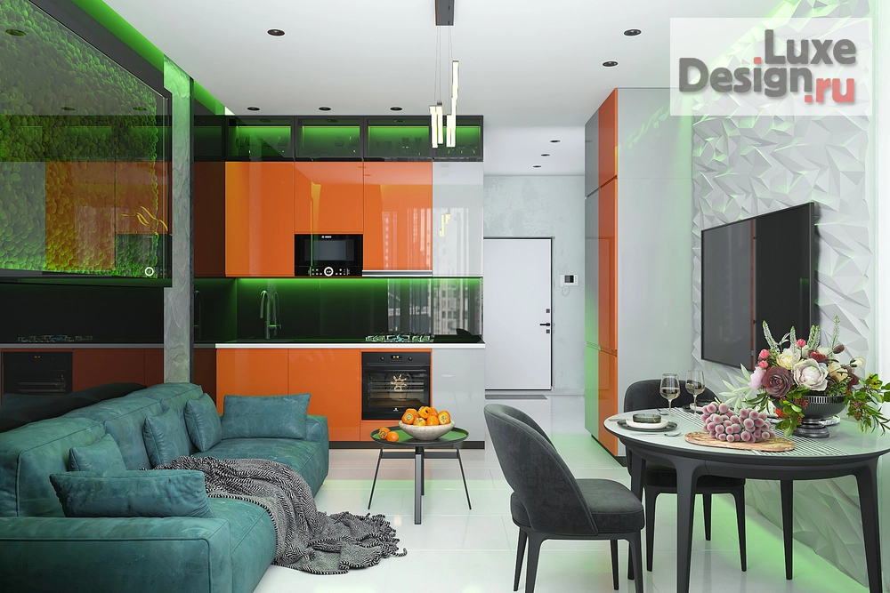 Дизайн интерьера однокомнатной квартиры "William" (фото 9)