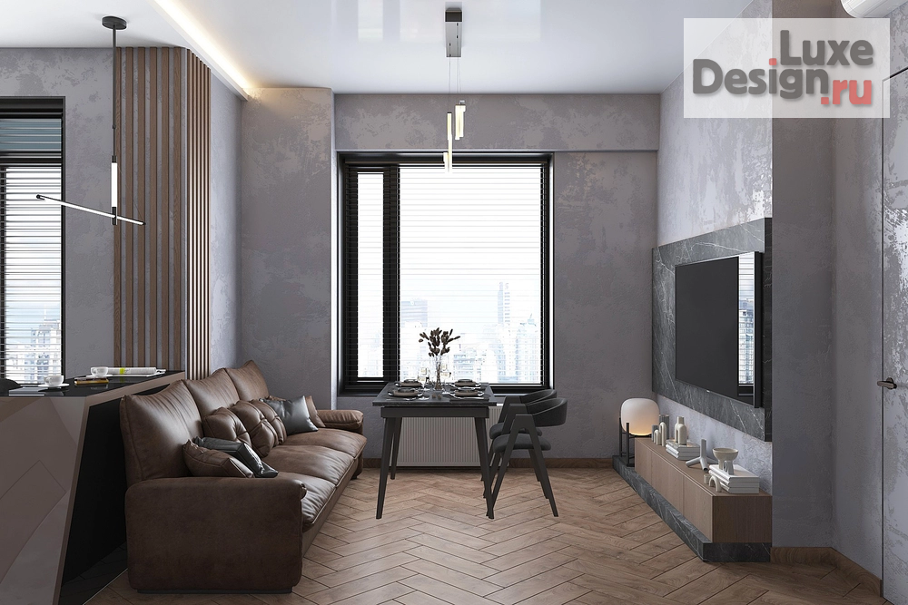 Дизайн интерьера двухкомнатной квартиры "Фактура" (фото 9)