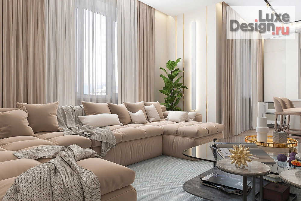 Дизайн интерьера трехкомнатной квартиры "Biscuit interior" (фото 11)