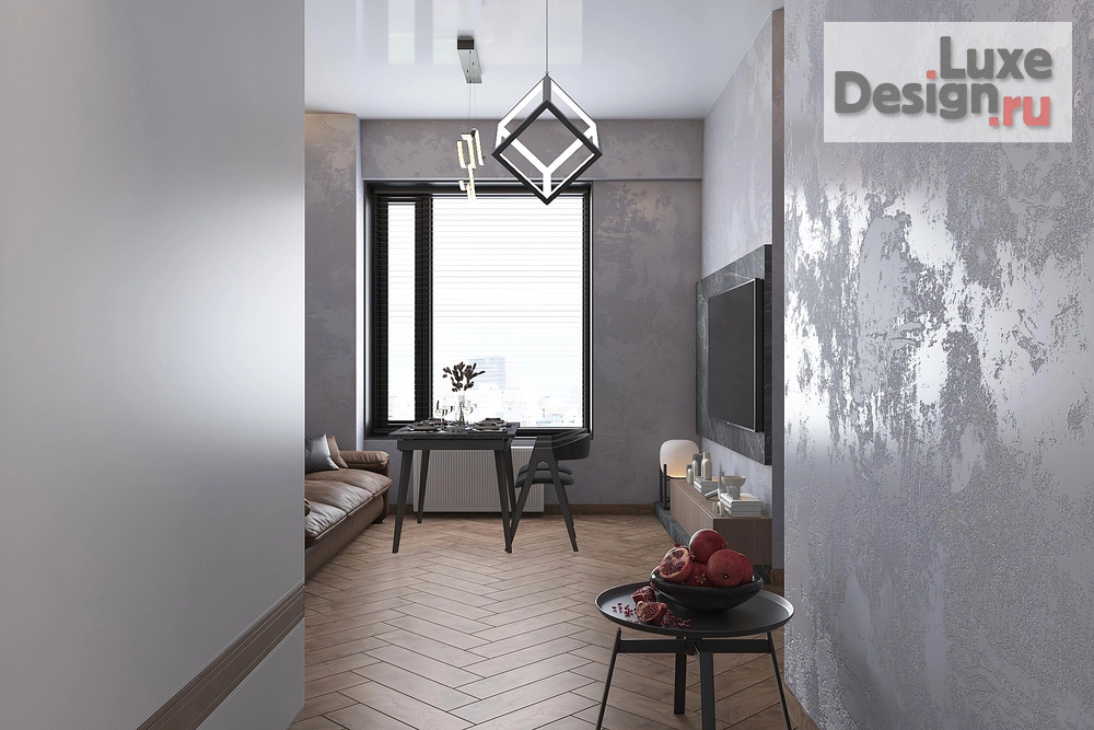 Дизайн интерьера двухкомнатной квартиры "Фактура" (фото 15)