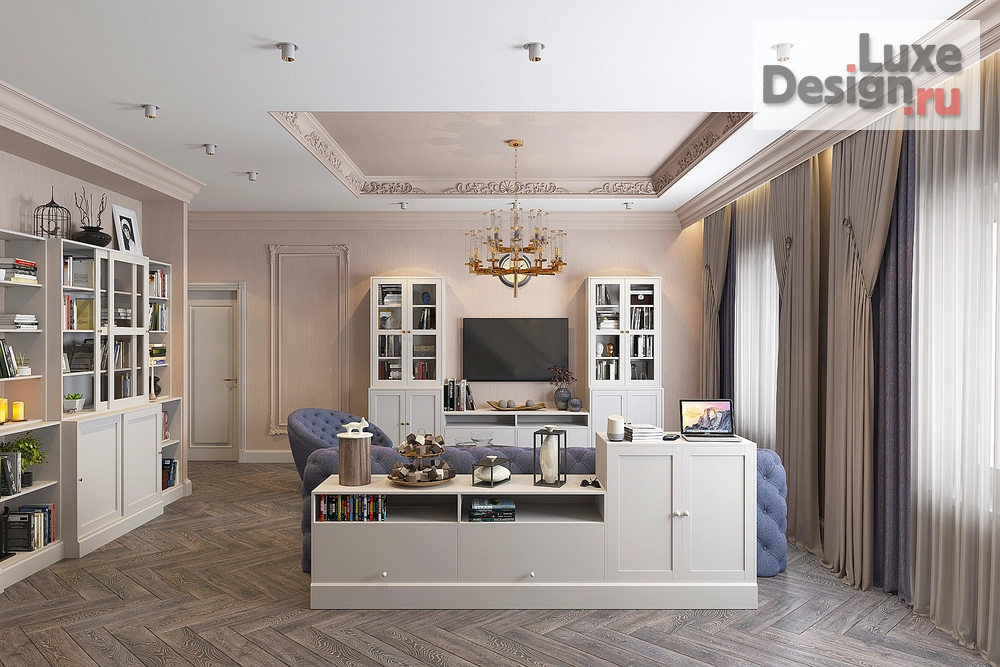 Дизайн интерьера коттеджа "Современная классика" (фото 13)