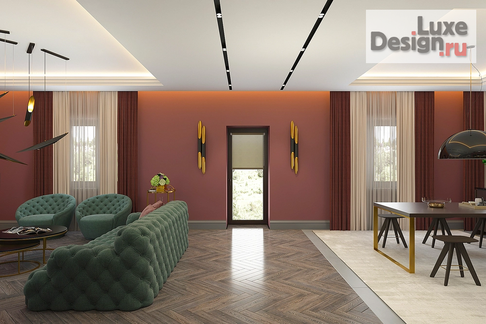 Дизайн интерьера коттеджа "Арлекин" (фото 1)