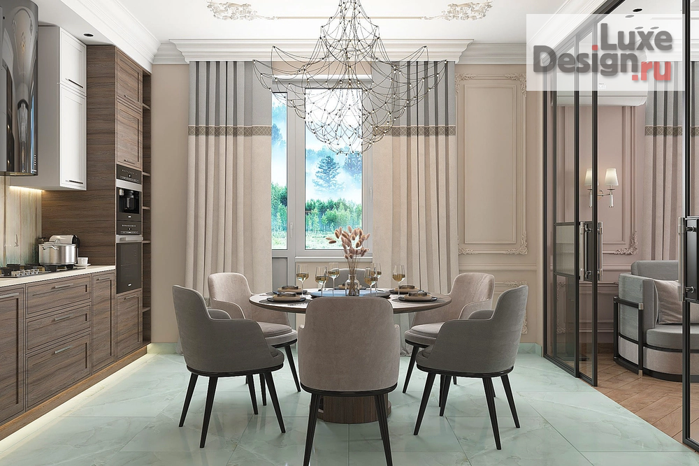 Дизайн интерьера коттеджа "Грация" (фото 1)