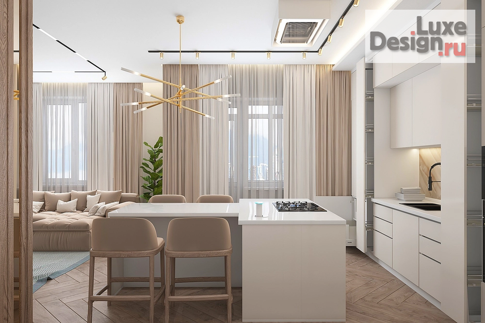 Дизайн интерьера трехкомнатной квартиры "Biscuit interior" (фото 1)