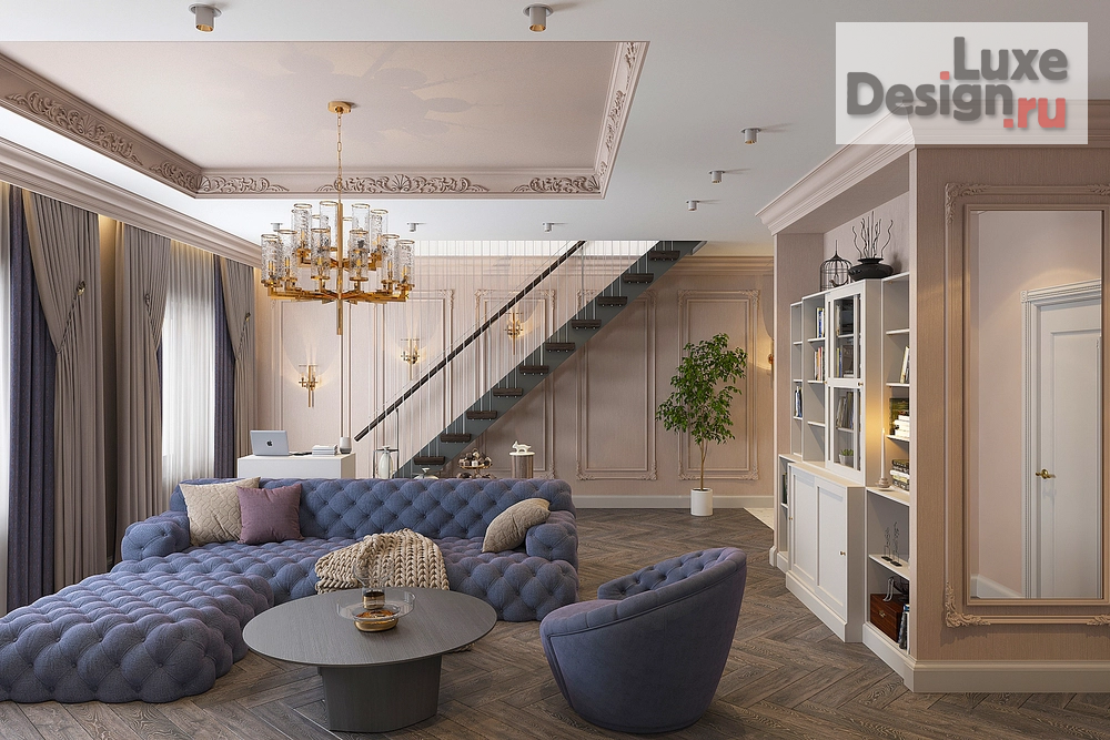 Дизайн интерьера коттеджа "Современная классика" (фото 18)