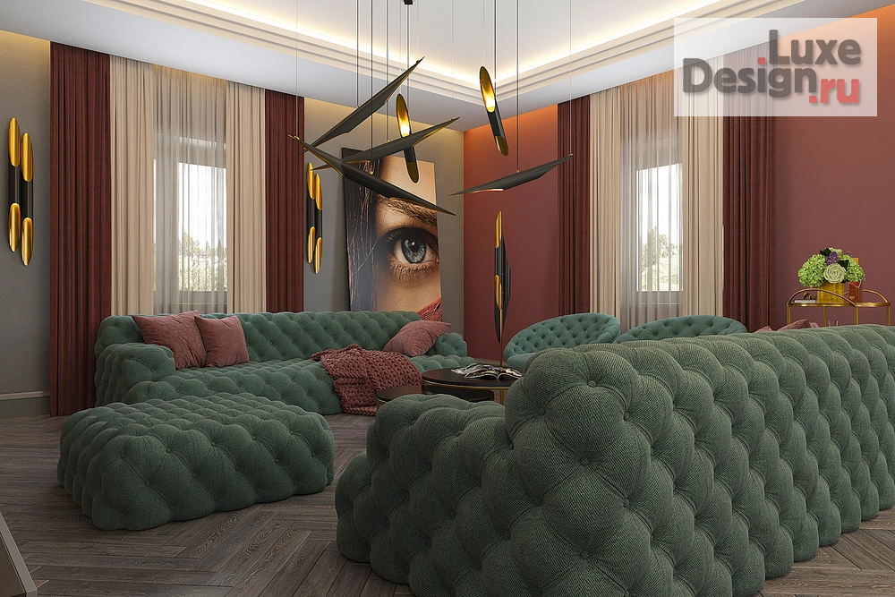 Дизайн интерьера коттеджа "Арлекин" (фото 2)