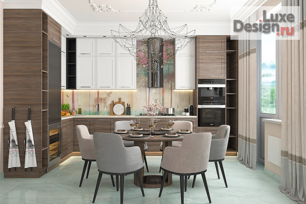 Дизайн интерьера коттеджа "Грация" (фото 2)