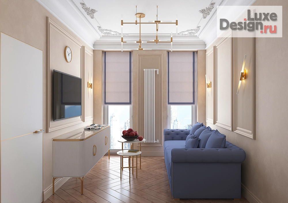 Дизайн интерьера однокомнатной квартиры "Breath of color" (фото 2)