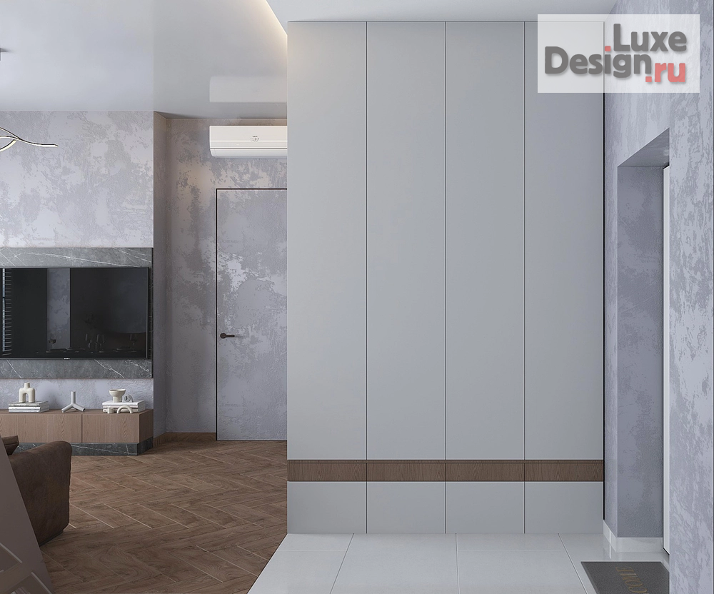 Дизайн интерьера двухкомнатной квартиры "Фактура" (фото 1)