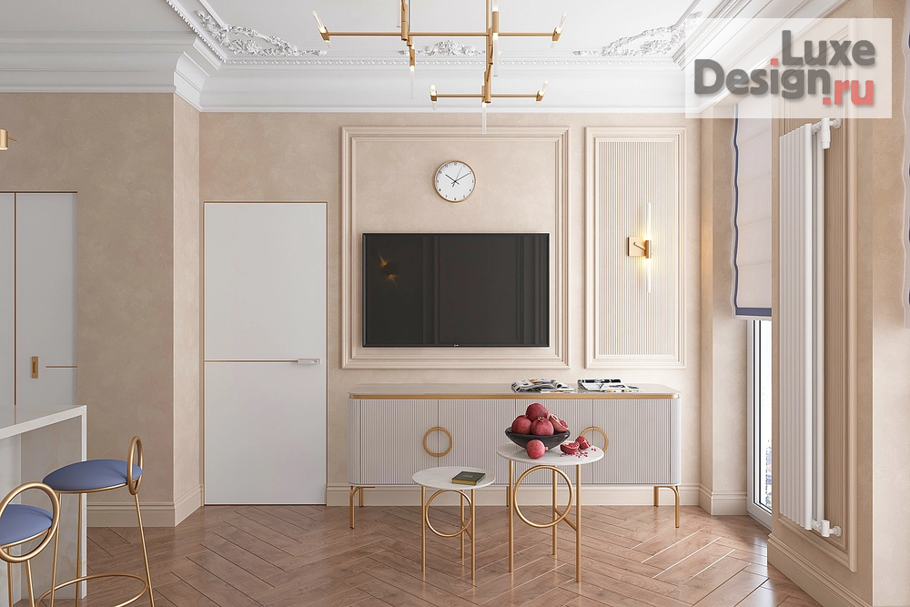 Дизайн интерьера однокомнатной квартиры "Breath of color" (фото 3)