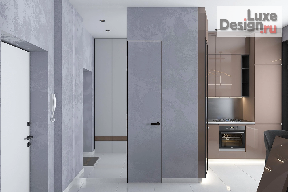 Дизайн интерьера двухкомнатной квартиры "Фактура" (фото 2)