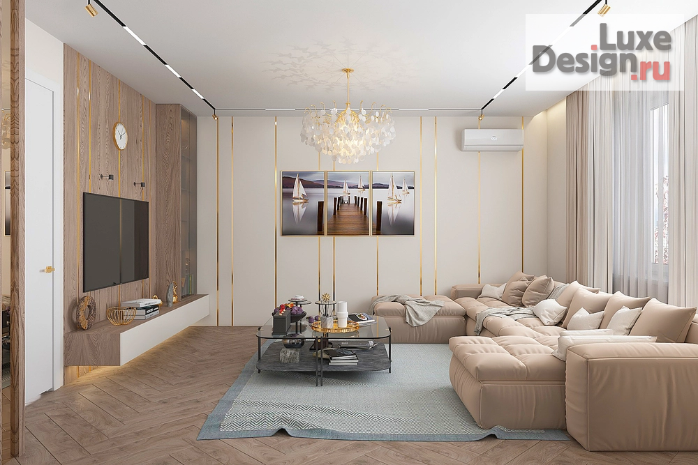 Дизайн интерьера трехкомнатной квартиры "Biscuit interior" (фото 3)