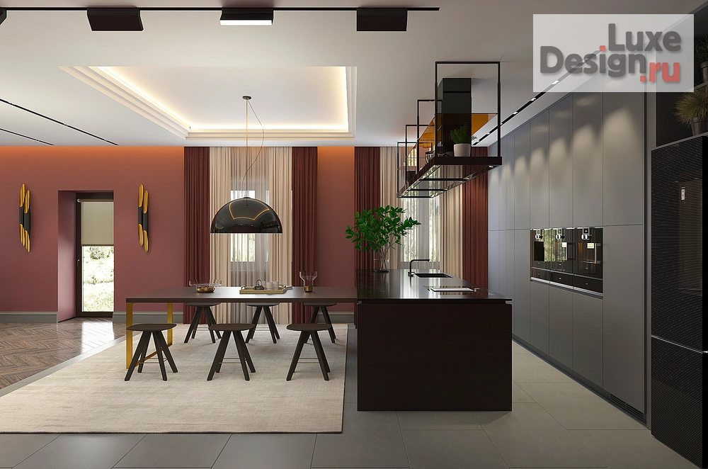 Дизайн интерьера коттеджа "Арлекин" (фото 5)