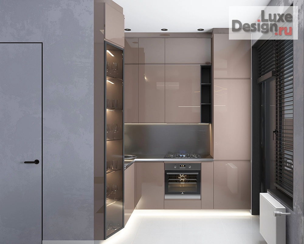 Дизайн интерьера двухкомнатной квартиры "Фактура" (фото 4)