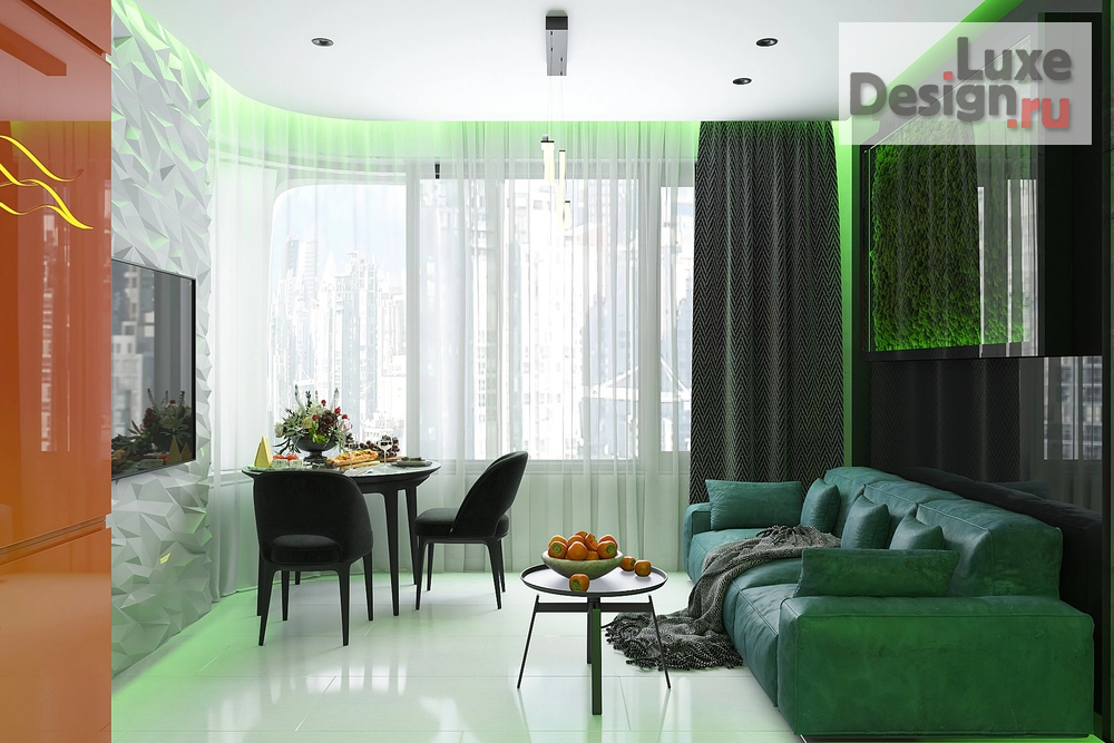 Дизайн интерьера однокомнатной квартиры "William" (фото 4)