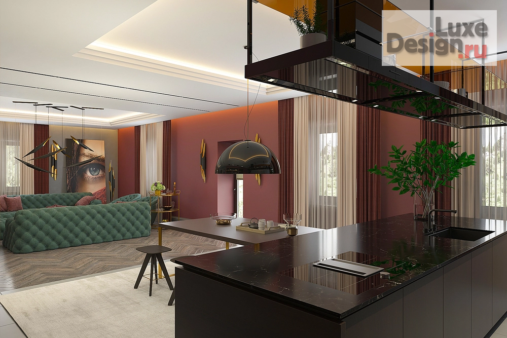 Дизайн интерьера коттеджа "Арлекин" (фото 7)