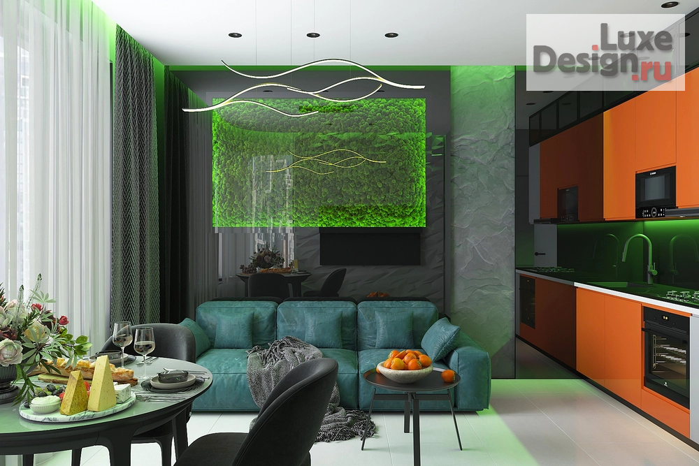 Дизайн интерьера однокомнатной квартиры "William" (фото 7)