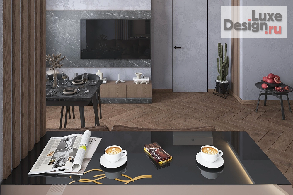 Дизайн интерьера двухкомнатной квартиры "Фактура" (фото 8)