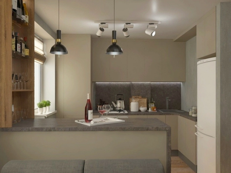 Дизайн интерьера квартиры-студии в Нижнем Новгороде "Студия в Окском Береге"